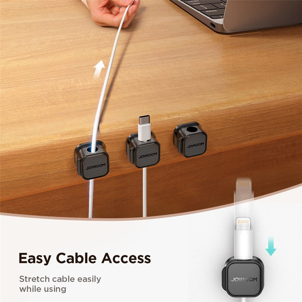 JOYROOM Magnetic Cable Holder – 3 pcs – Black