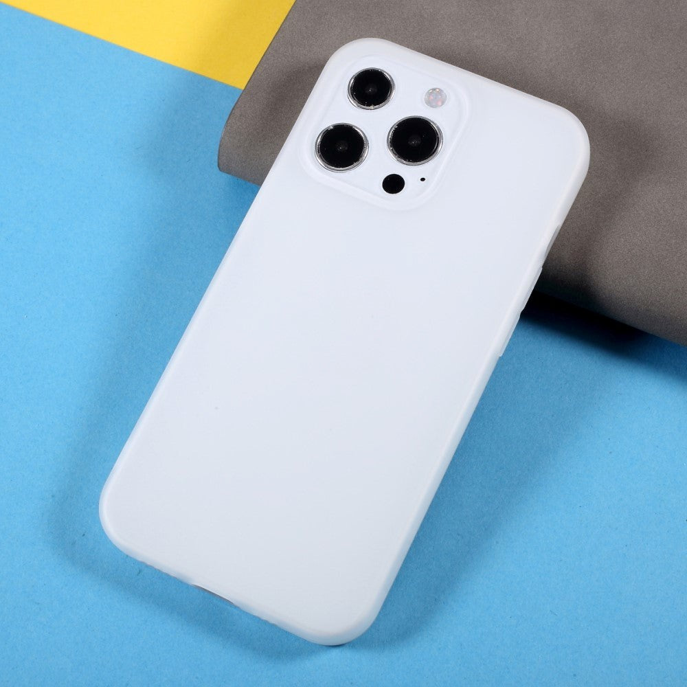 iPhone 13 Pro Max Flexible TPU Plastic Back Case - White