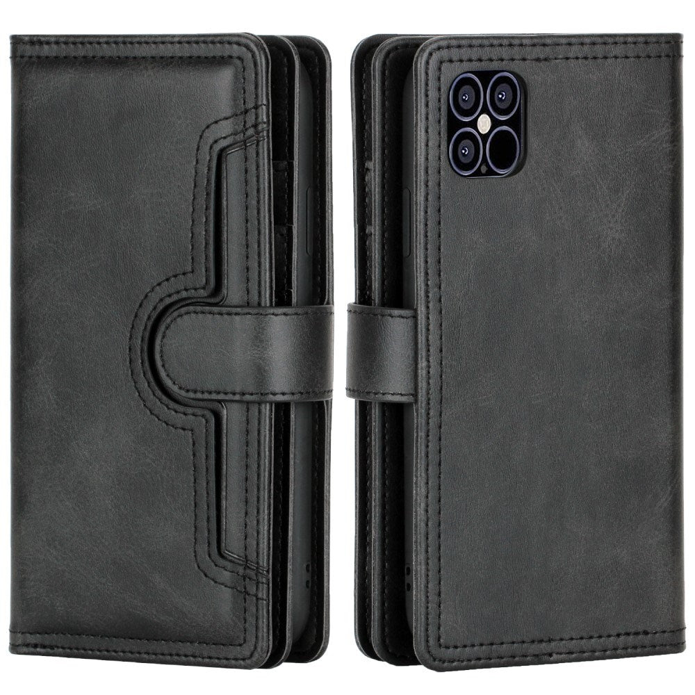 EIDERWOOD iPhone 13 Flip Case with Card Holder and Strap - Black