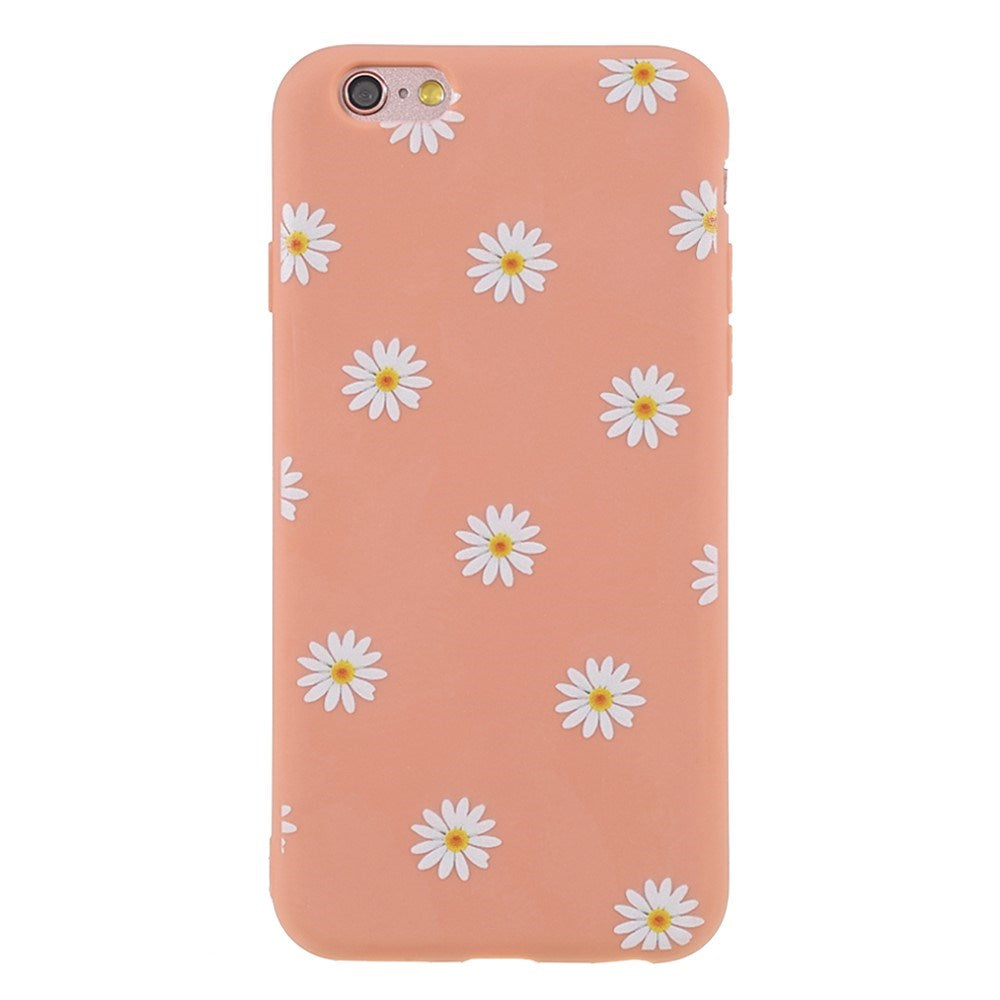 EIDERWOOD iPhone 6 / 6s Flexible Plastic Back Case w. Flowers - Orange