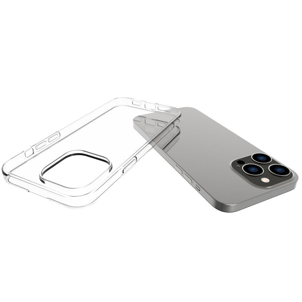 iPhone 14 Pro Max Ultra Slim Flexible Plastic Back Case - Transparent