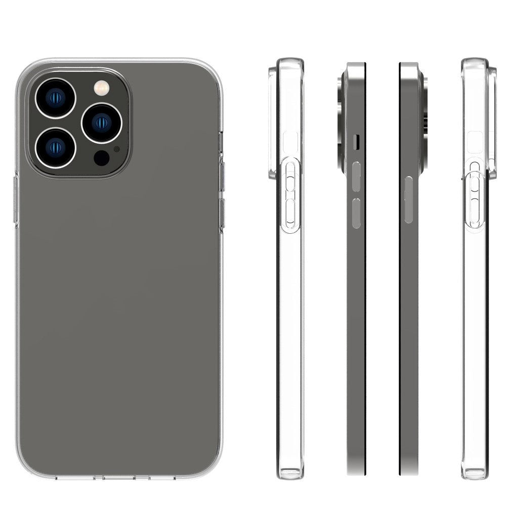 iPhone 14 Pro Max Ultra Slim Flexible Plastic Back Case - Transparent