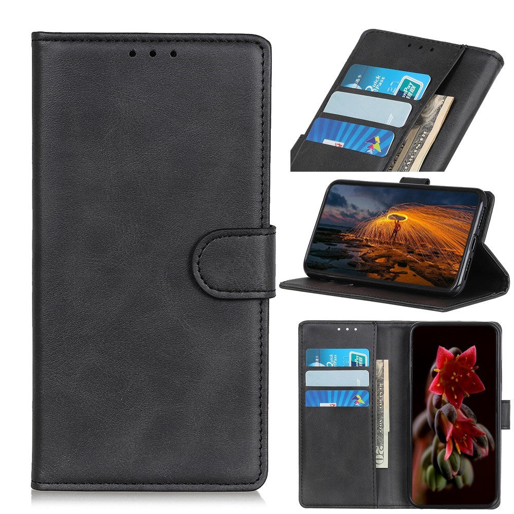 EIDERWOOD Samsung Galaxy A30s / A50 Faux Leather Flip Case with Cardholder & Stand Function - Black