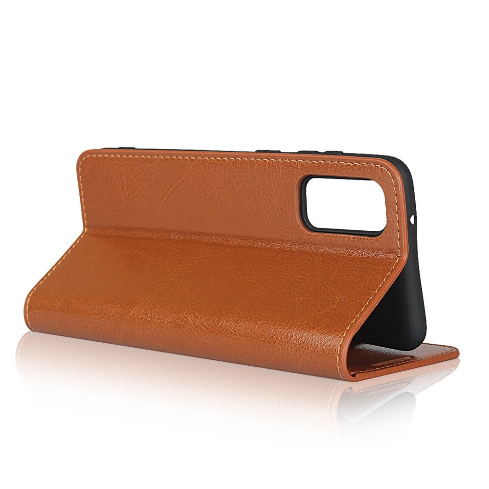 EIDERWOOD Samsung Galaxy S20 Faux Leather Flip Case with Cardholder & Stand Function - Brown