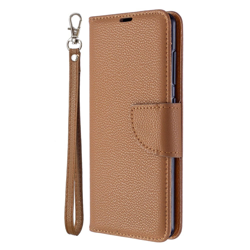 EIDERWOOD Samsung Galaxy A41 Faux Leather Flip Case with Cardholder & Stand Function - Brown