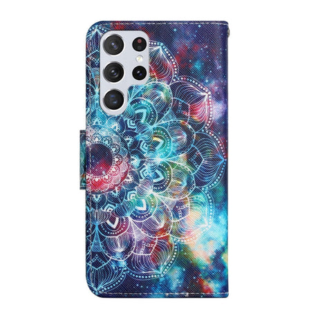 Samsung Galaxy S22 Ultra Leather Wallet Case - Mandala Flower