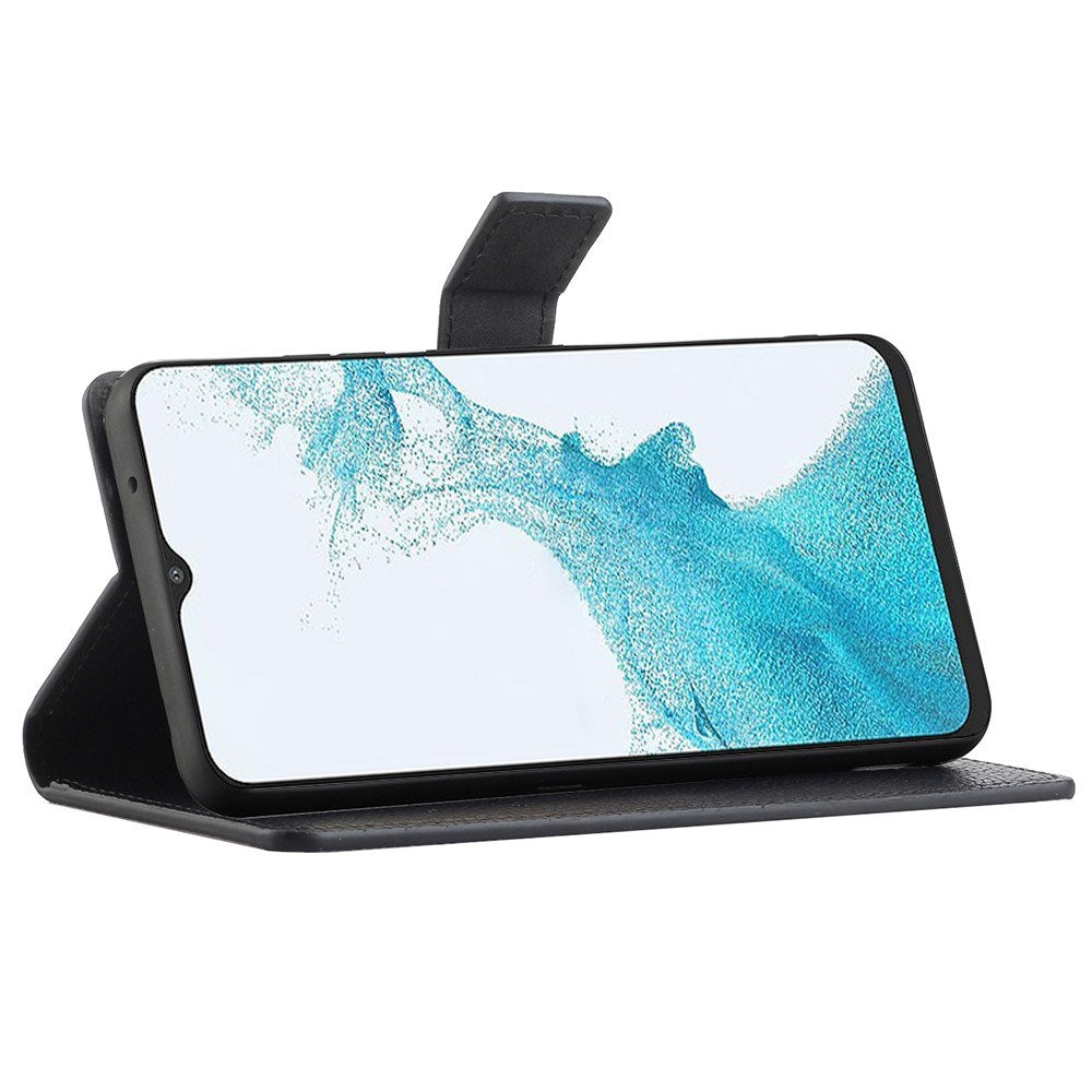 EIDERWOOD Samsung Galaxy A23 / A23 (5G) Faux Leather Flip Case with Stand & Wallet - Black