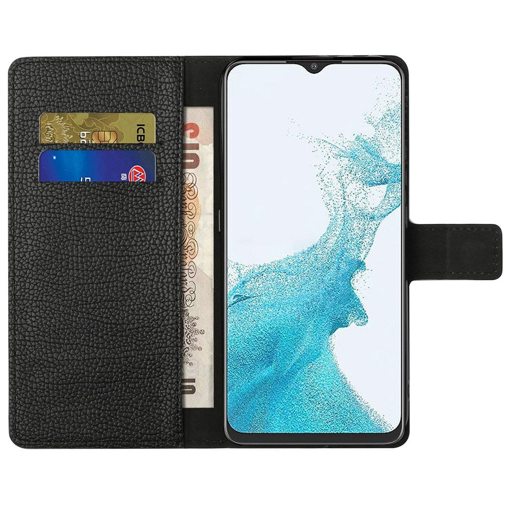 EIDERWOOD Samsung Galaxy A23 / A23 (5G) Faux Leather Flip Case with Stand & Wallet - Black