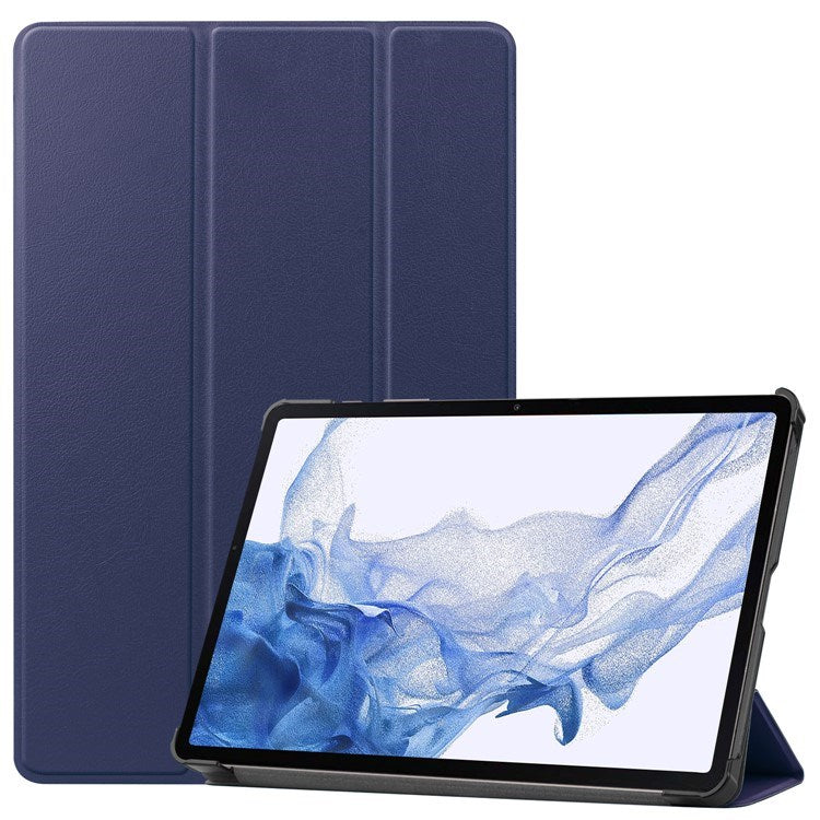 EIDERWOOD Samsung Galaxy Tab S8 Faux Leather Trifold Flip Case - Blue