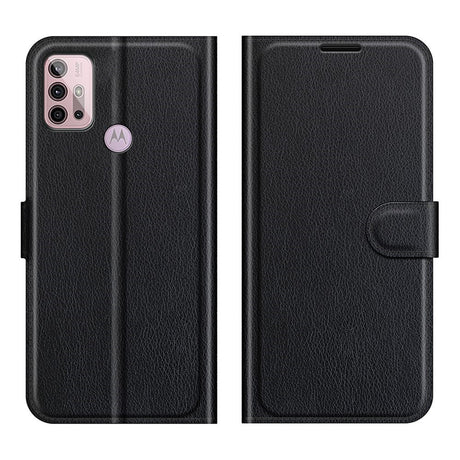 EIDERWOOD Motorola Moto G10 / G20 / G30 Faux Leather Flip Case with Cardholder & Stand Function - Black