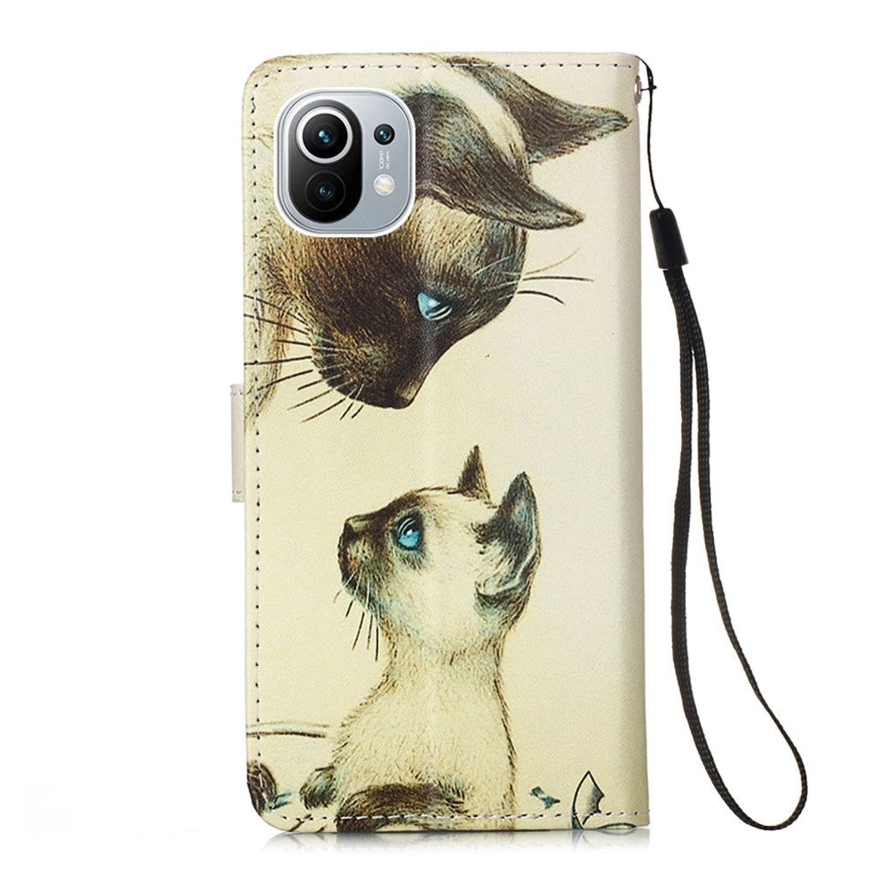 Xiaomi Mi 11 Leather Wallet Case - Cats