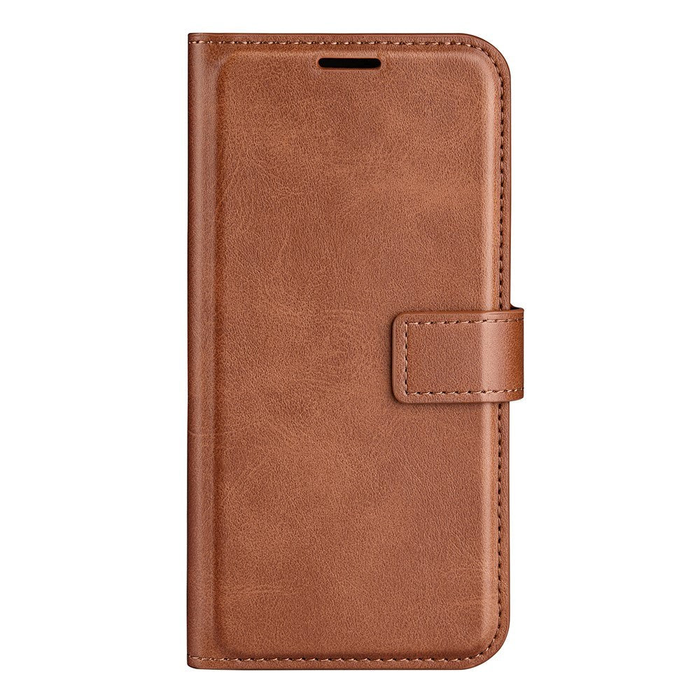 Xiaomi Redmi Note 11 Pro+ (Plus) Leather Case w. Card Holder & Magnetic Closure - Brown