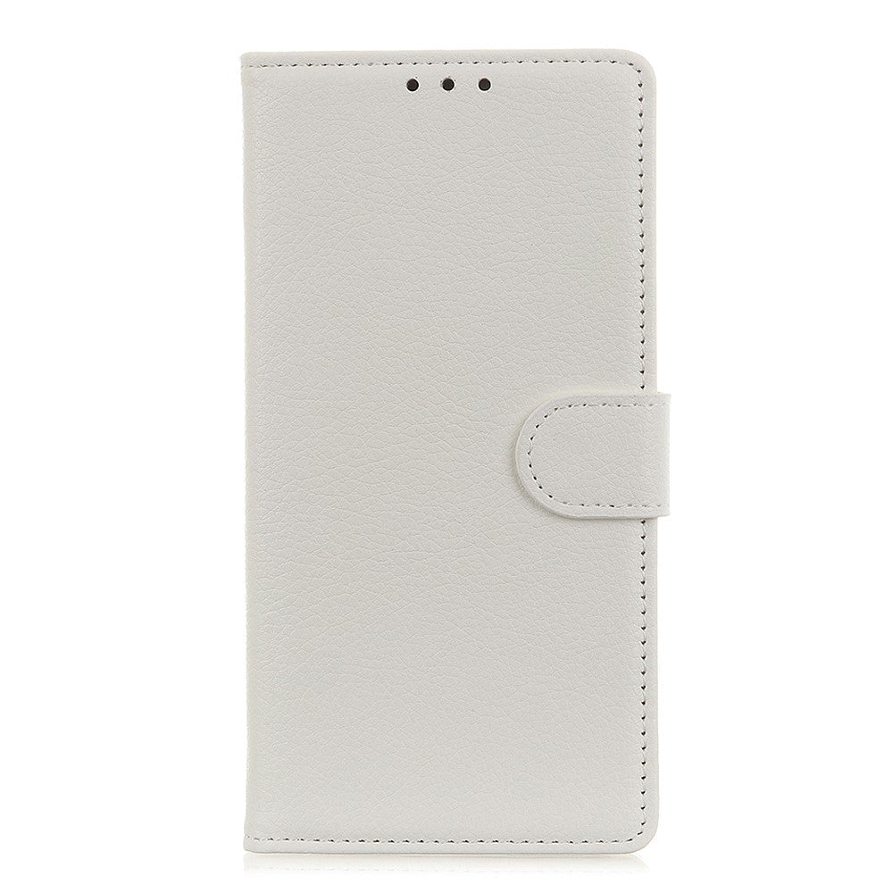 Alcatel 1S (2020) Litchi Leather Wallet Case - White