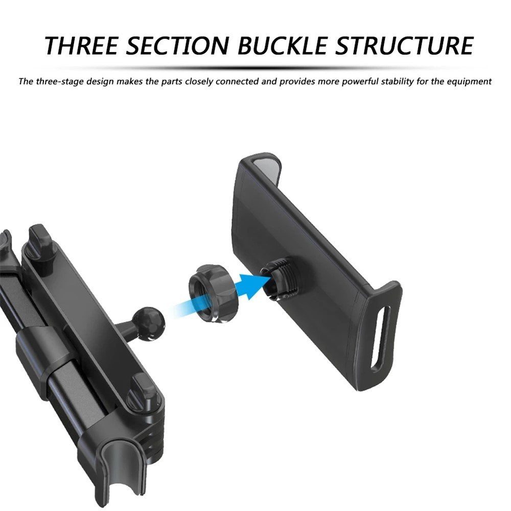 Backseat Car Mount For The Car's Headrest - Max Phone: 195mm x 100mm - Red