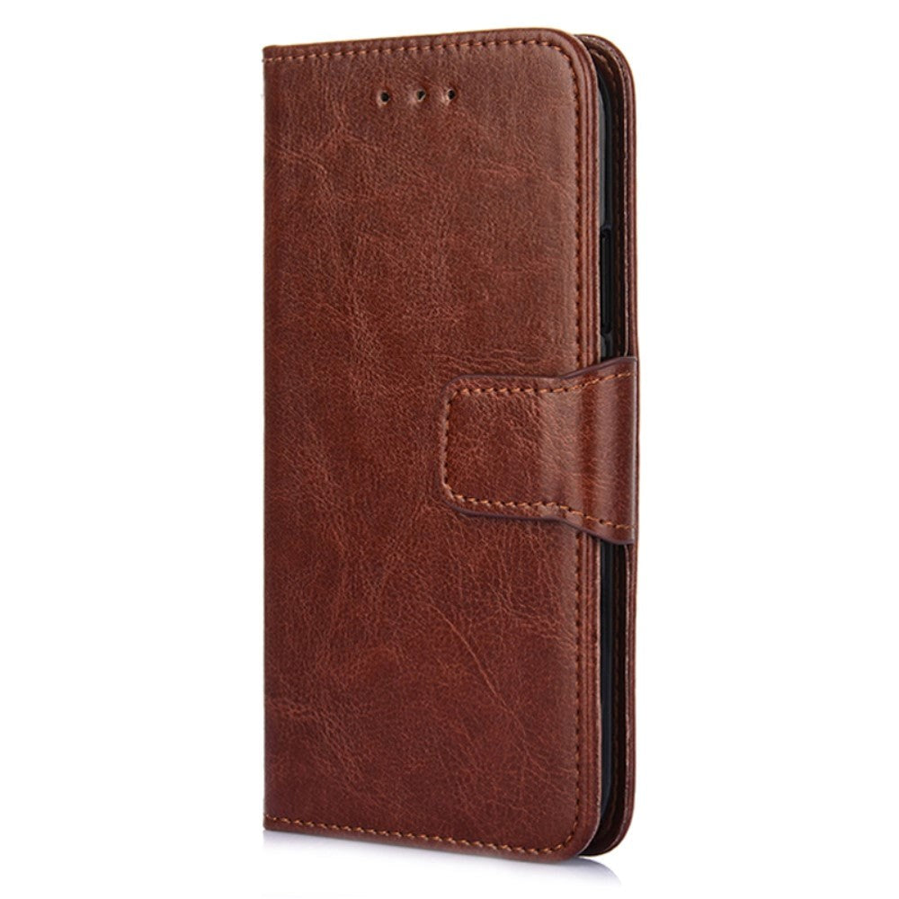 OPPO Find X5 Lite Leather Wallet Case & Magnetic Lock - Brown