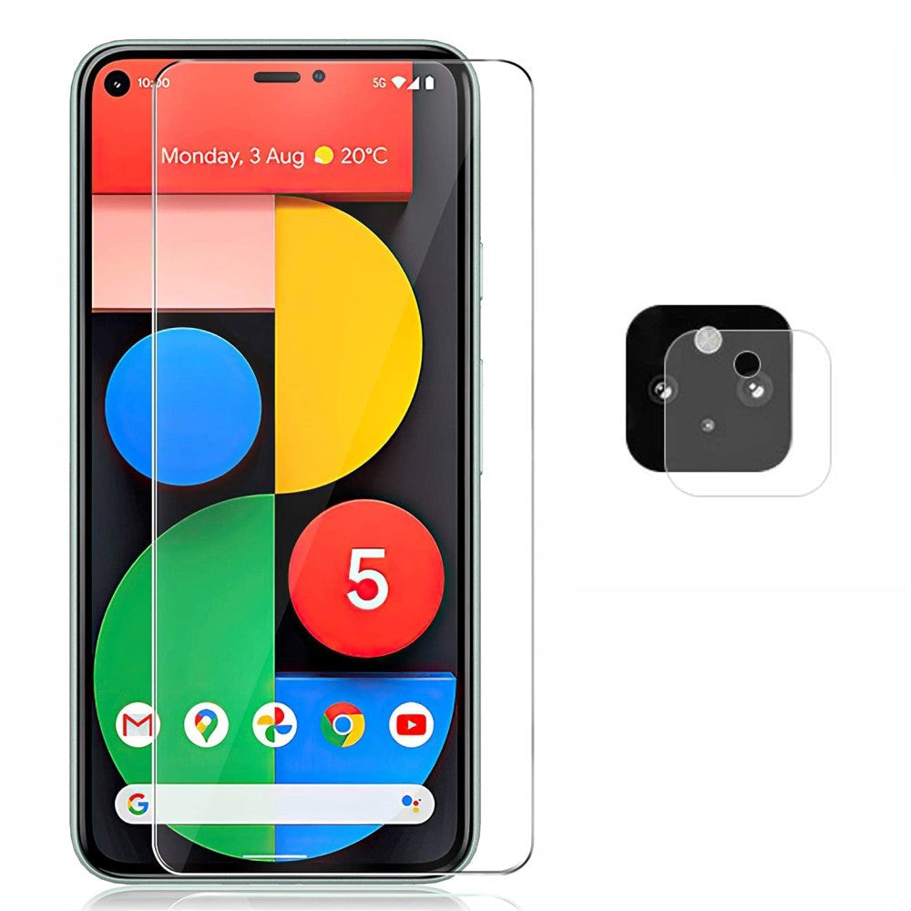 Google Pixel 5 Glass-Pro Screen & Camera Protection - Full Fit - Transparent