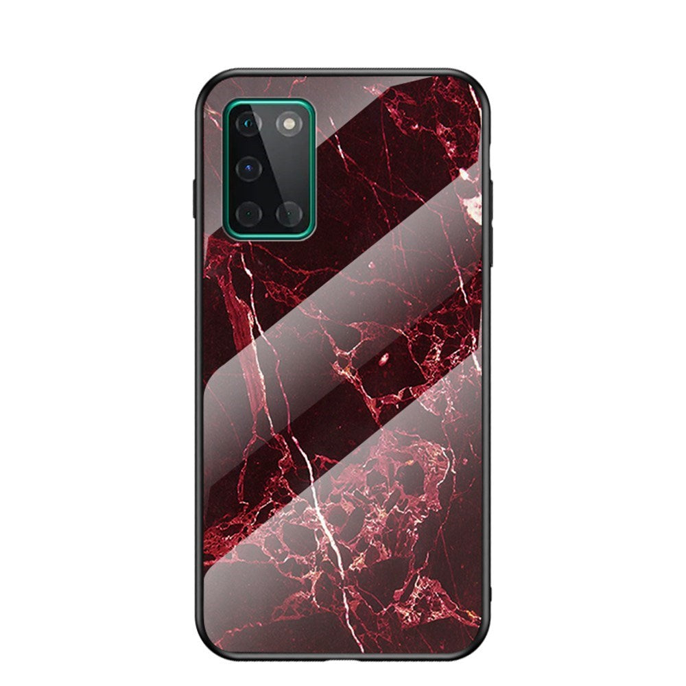 EIDERWOOD OnePlus 8T Hybrid Marble Case with Glass Back - Red