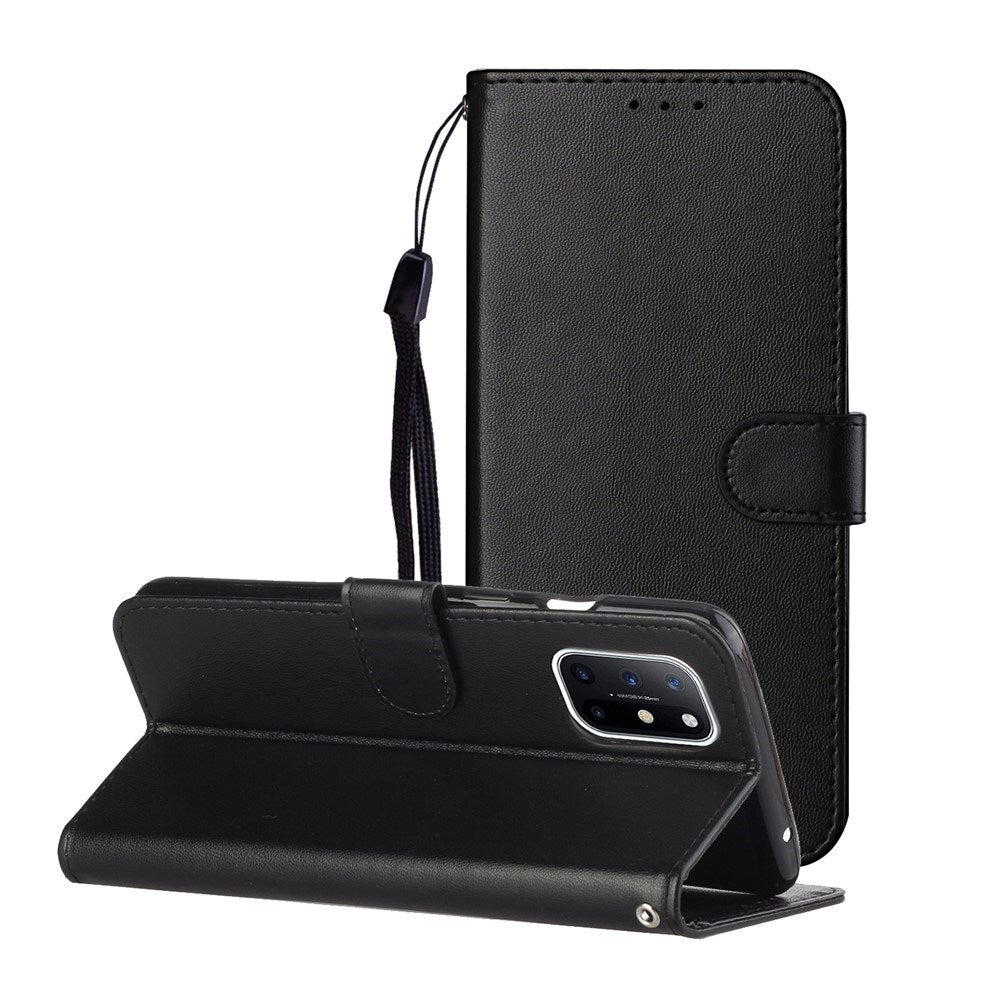 EIDERWOOD OnePlus 8T Faux Leather Case with Strap & Card Holder - Black