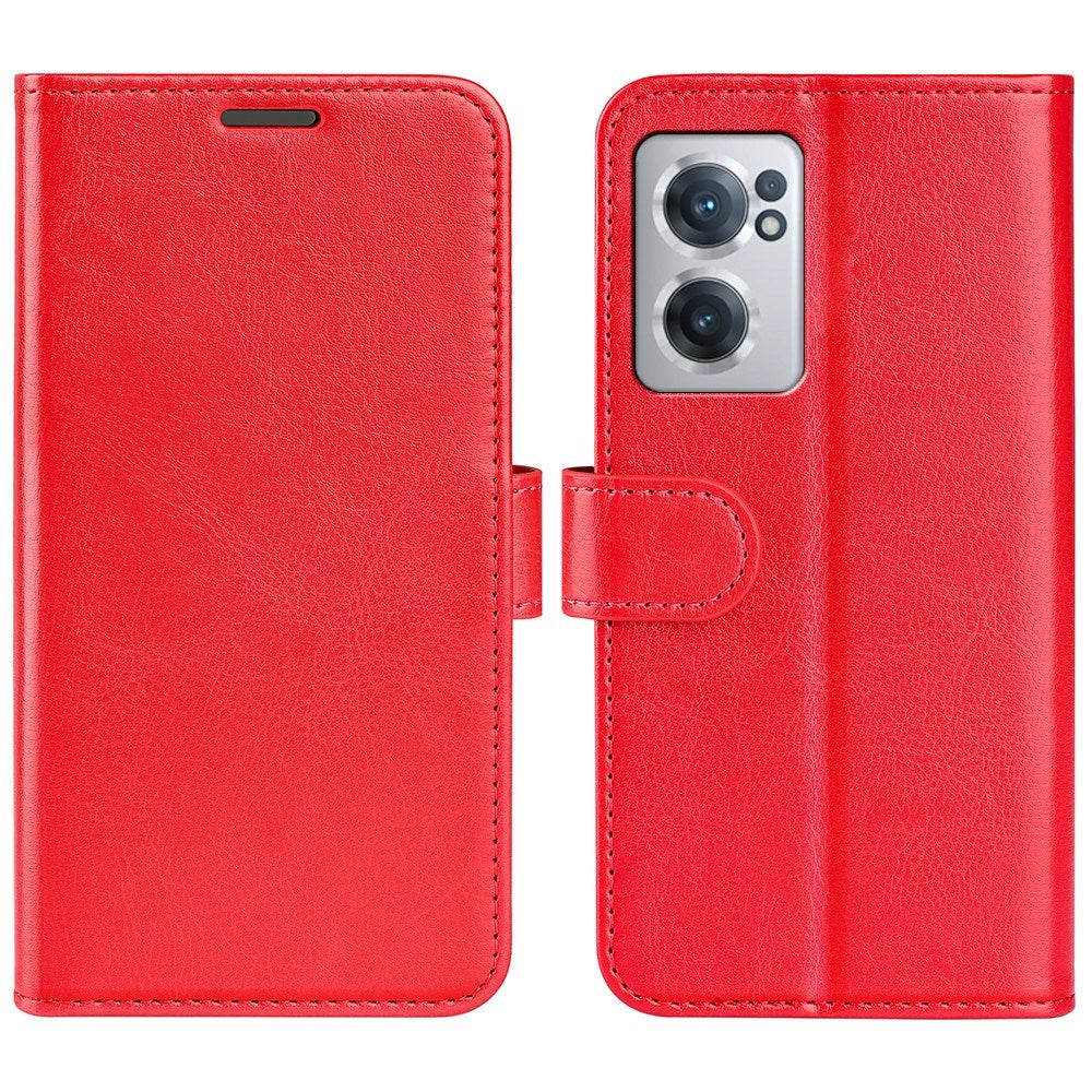 EIDERWOOD OnePlus Nord CE 2 (5G) Faux Leather Flip Case with Cardholder & Stand Function - Red