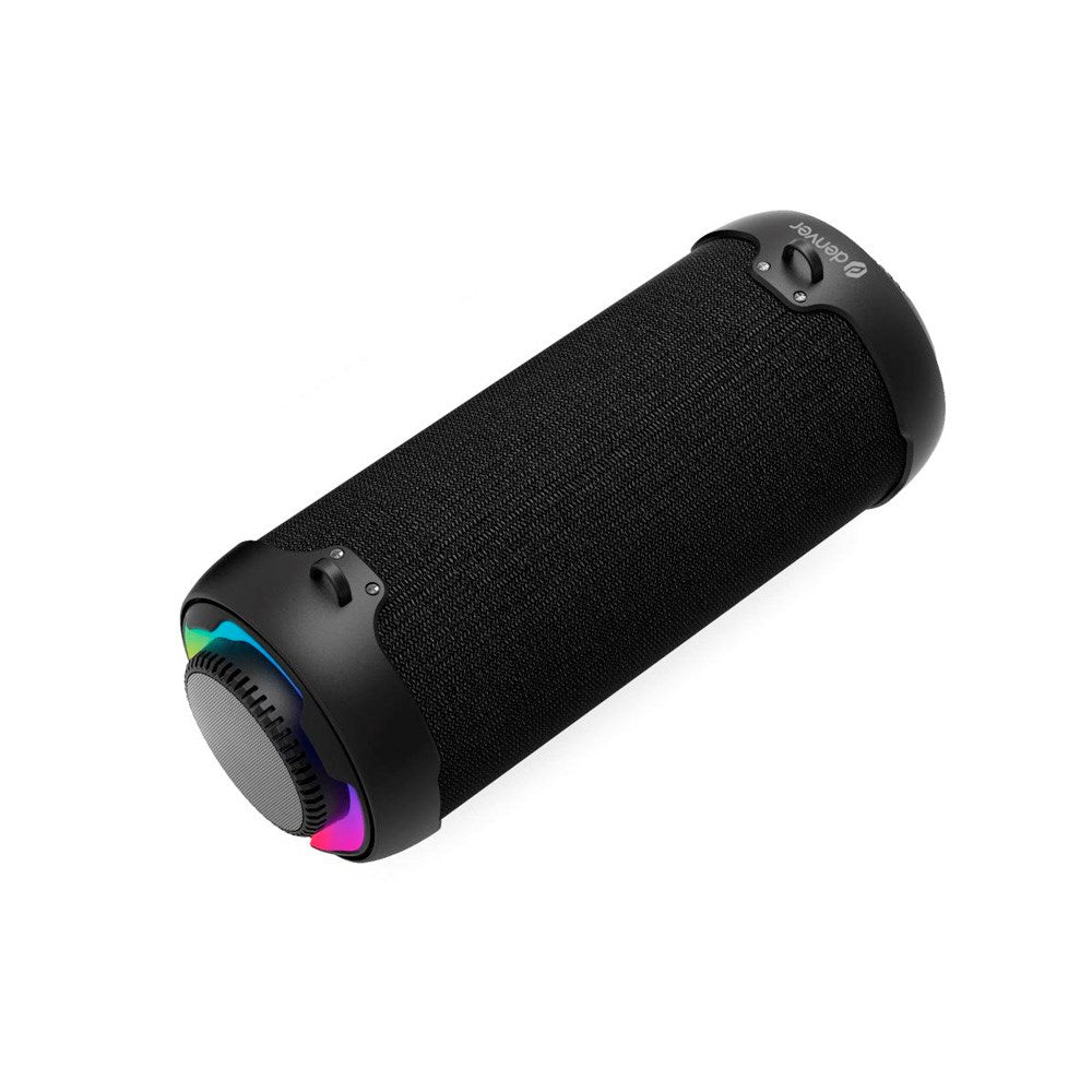 Denver Portable Wireless Bluetooth Speaker with Light & Shoulder Strap - Black