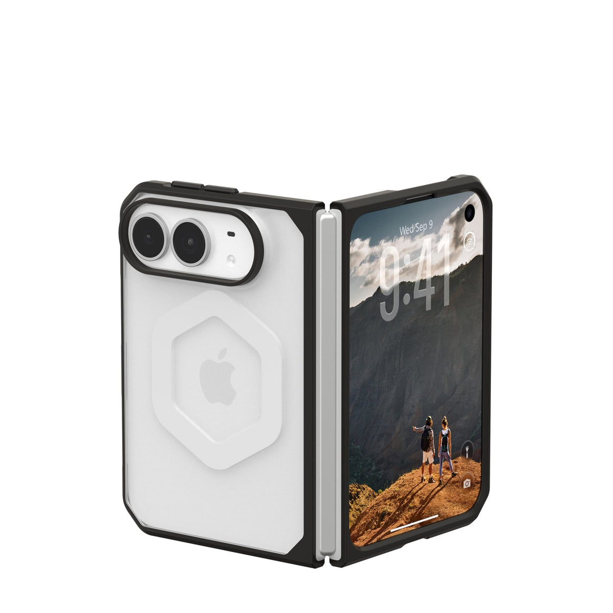 iPhone Duo UAG Mouve Case - MagSafe Compatible - Transparent / Black