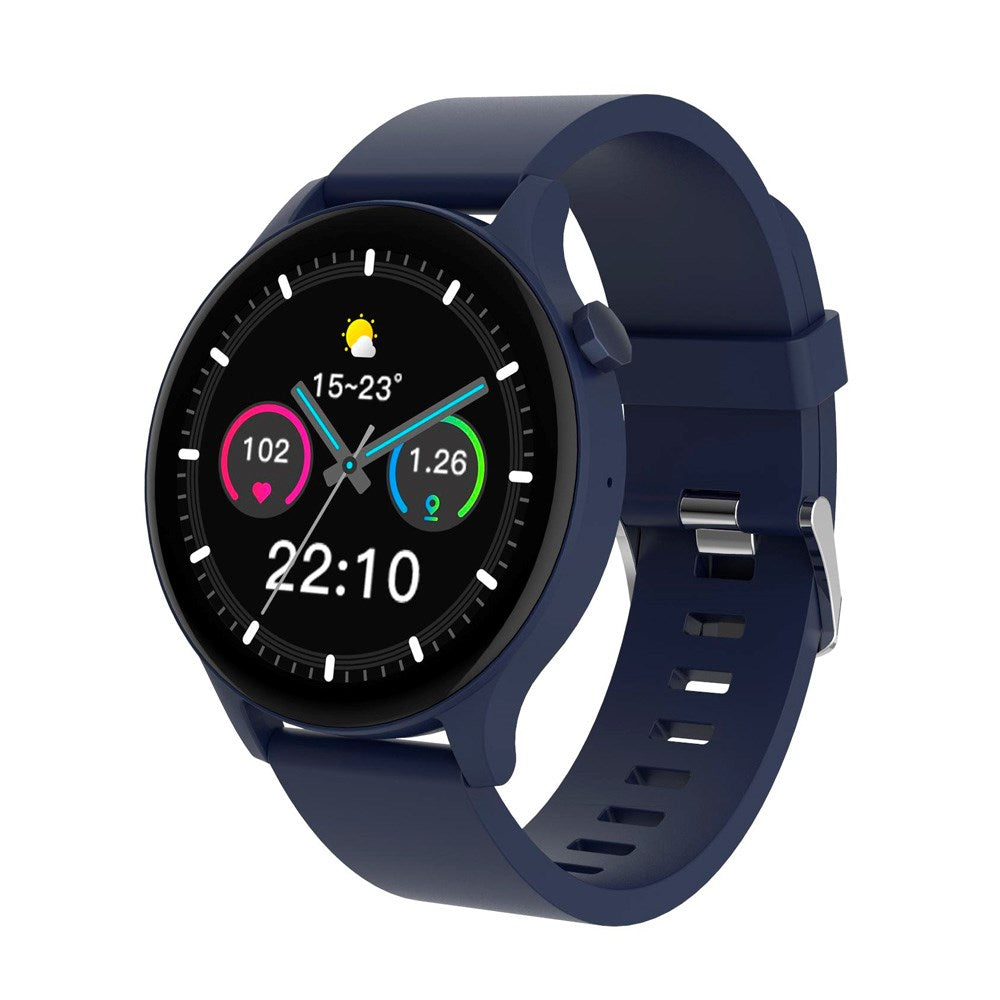 Denver SWC-338 Bluetooth Smartwatch with Built-in Health Tracking & Voice Control - Dark Blue
