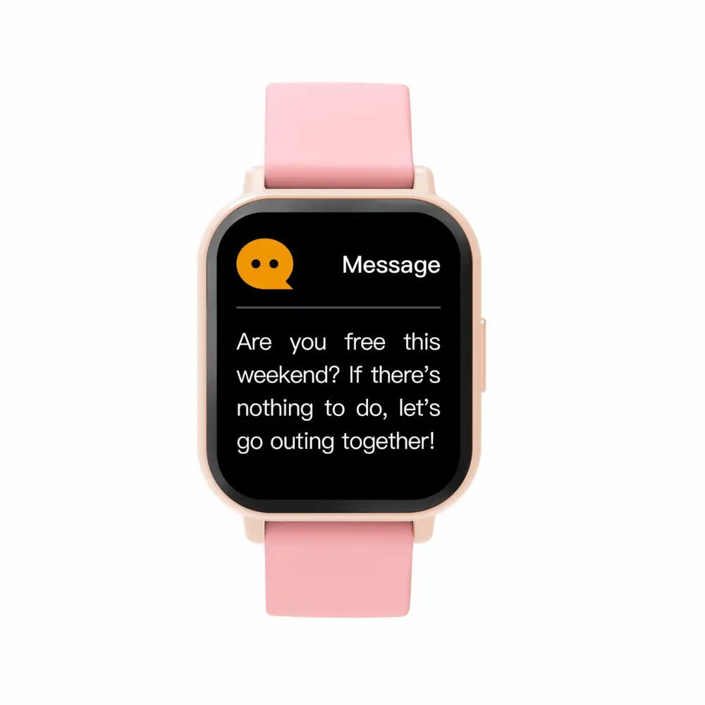 Denver SWC-176RO Smartwatch with Sleep and Fitness Tracker - Silicone Strap - Pink