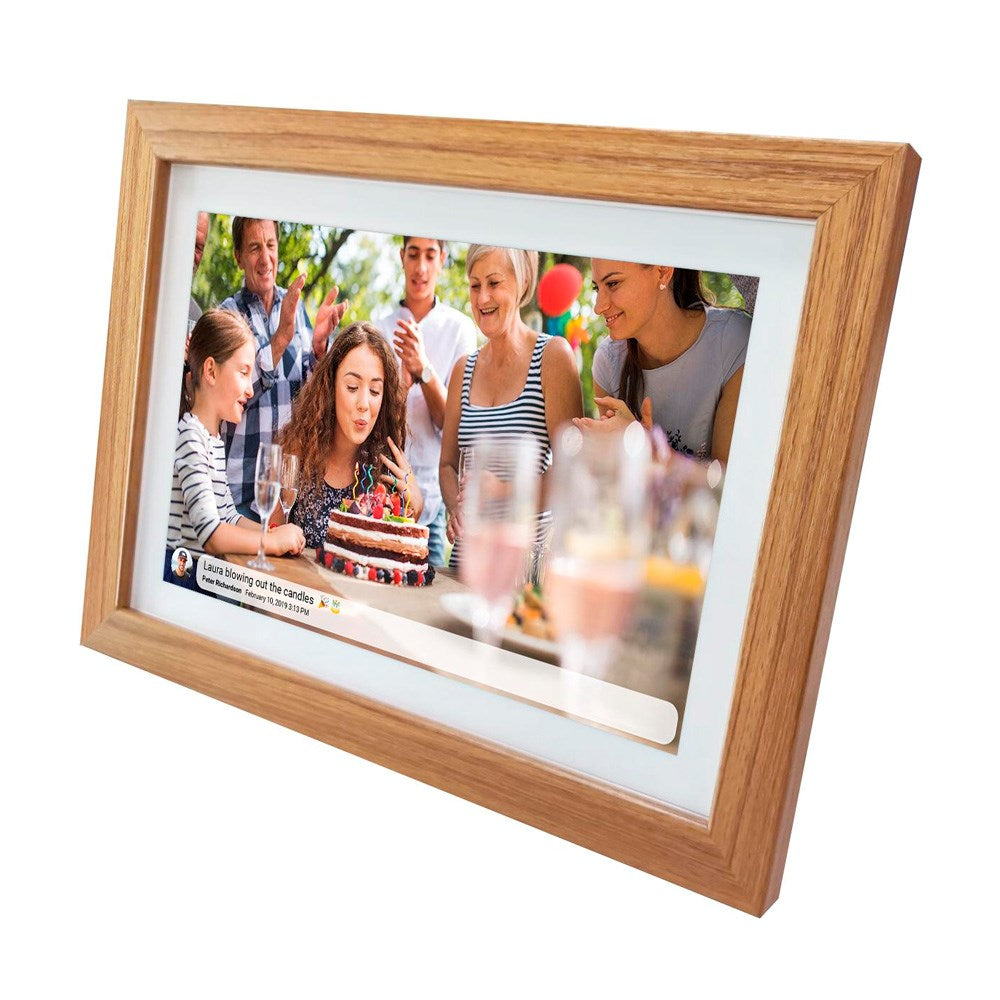 Denver Digital Frameo WiFi Photo Frame 10.1" - Brown Wood