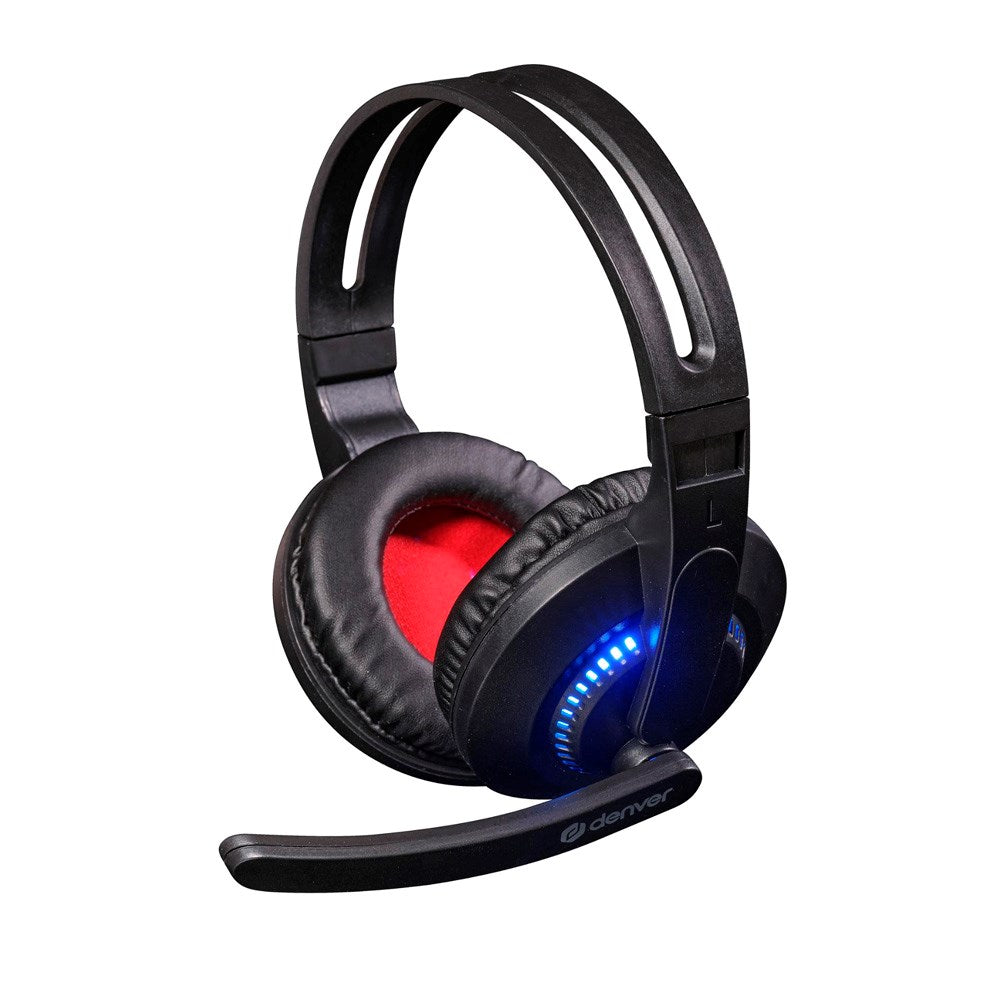 Denver Headset for Gaming with LED Light - Black