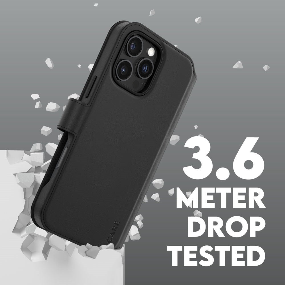 CARE by PanzerGlass iPhone 16 Pro Max Feature Tango 2-in-1 Flip Case with Wallet - Black