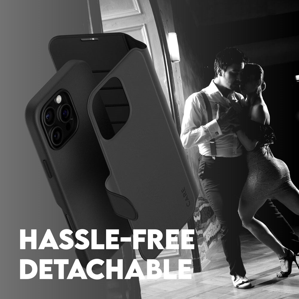 CARE by PanzerGlass iPhone 16 Pro Max Feature Tango 2-in-1 Flip Case with Wallet - Black