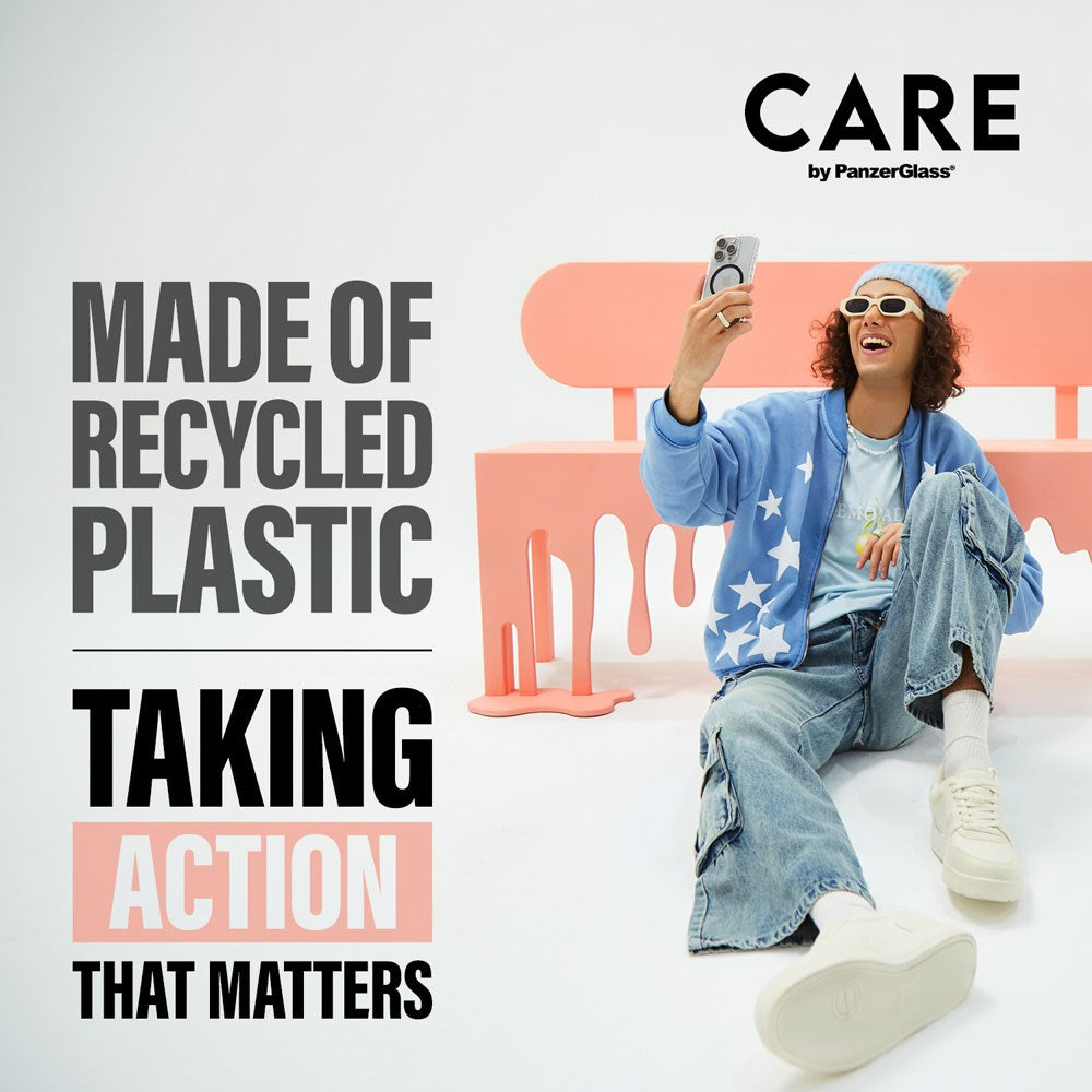 CARE by PanzerGlass iPhone 16 Plus FLAGSHIP Urban Combat Case - MagSafe Compatible - Transparent / Black