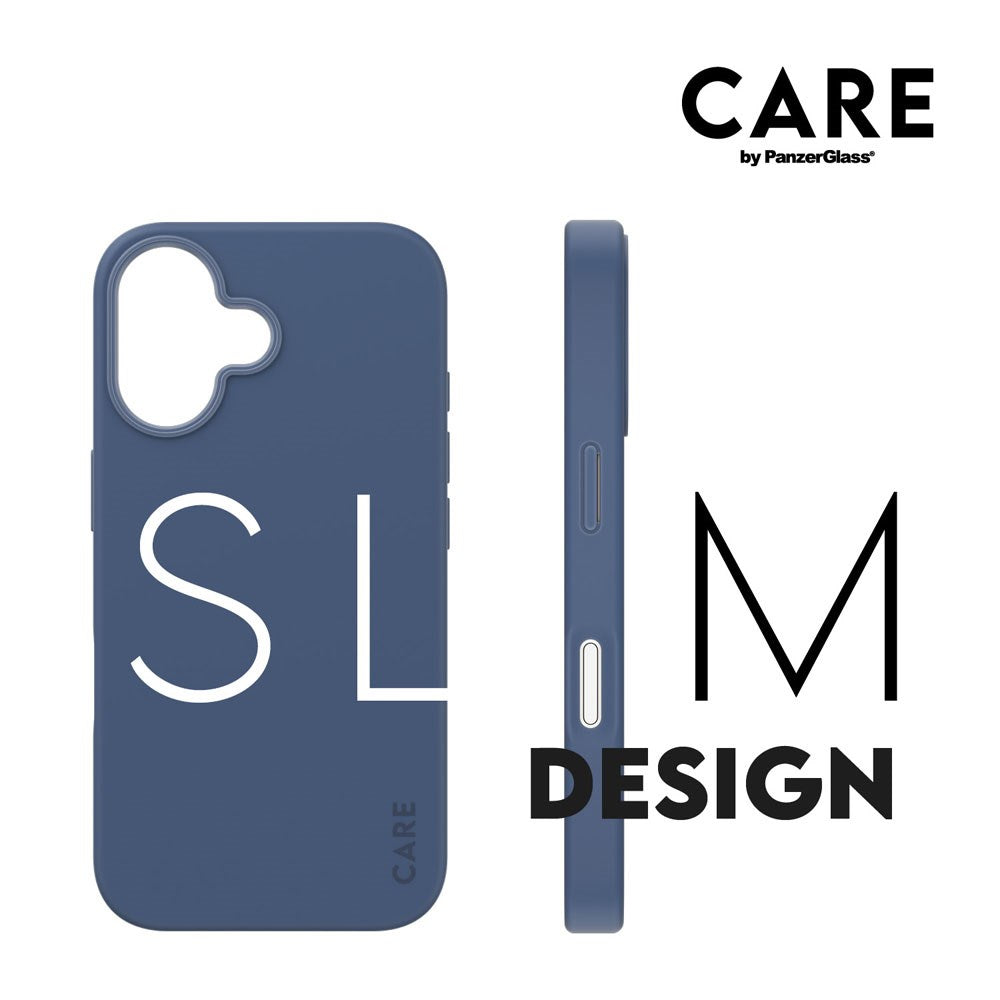 CARE by PanzerGlass iPhone 16 FASHION Fearlessly Fashionable Case - MagSafe Kompatibel - Coronet Blue