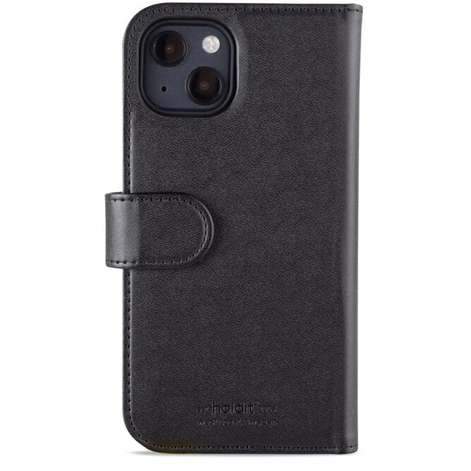 Holdit iPhone 13 Pro Extended Magnet Case Leather Wallet Case - Black
