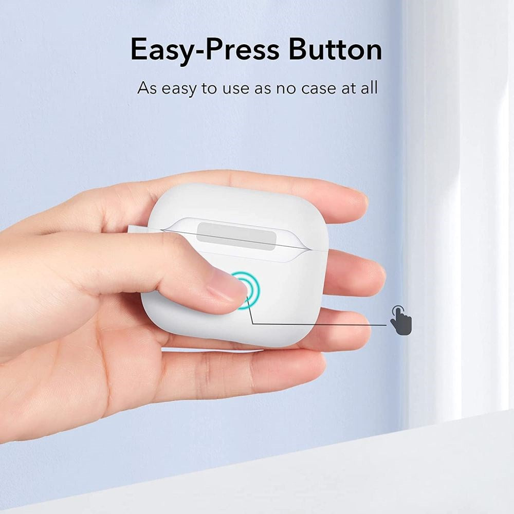 ESR Bounce Apple Airpods (3rd gen.) Silicone Case w. Carabiner - White