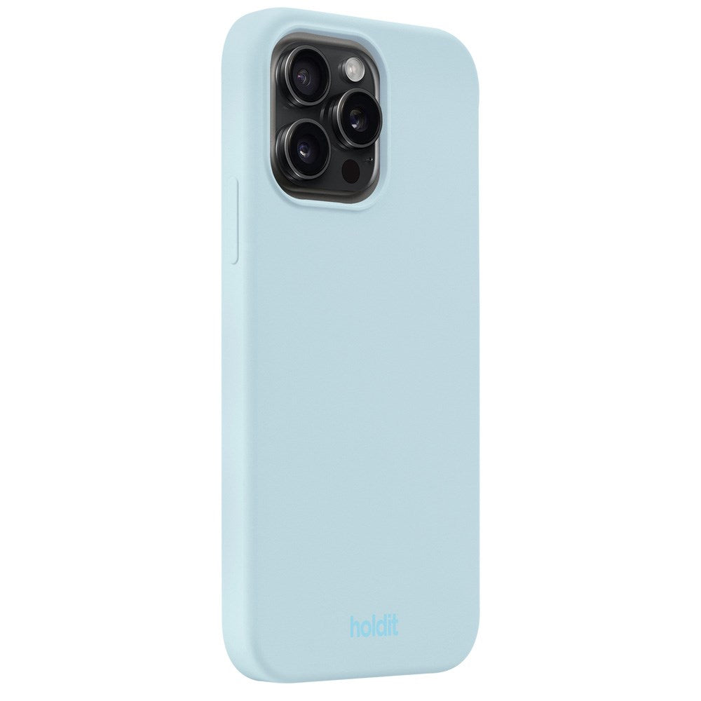 Holdit iPhone 15 Pro Max Soft Touch Silikone Case -
Mineral Blue