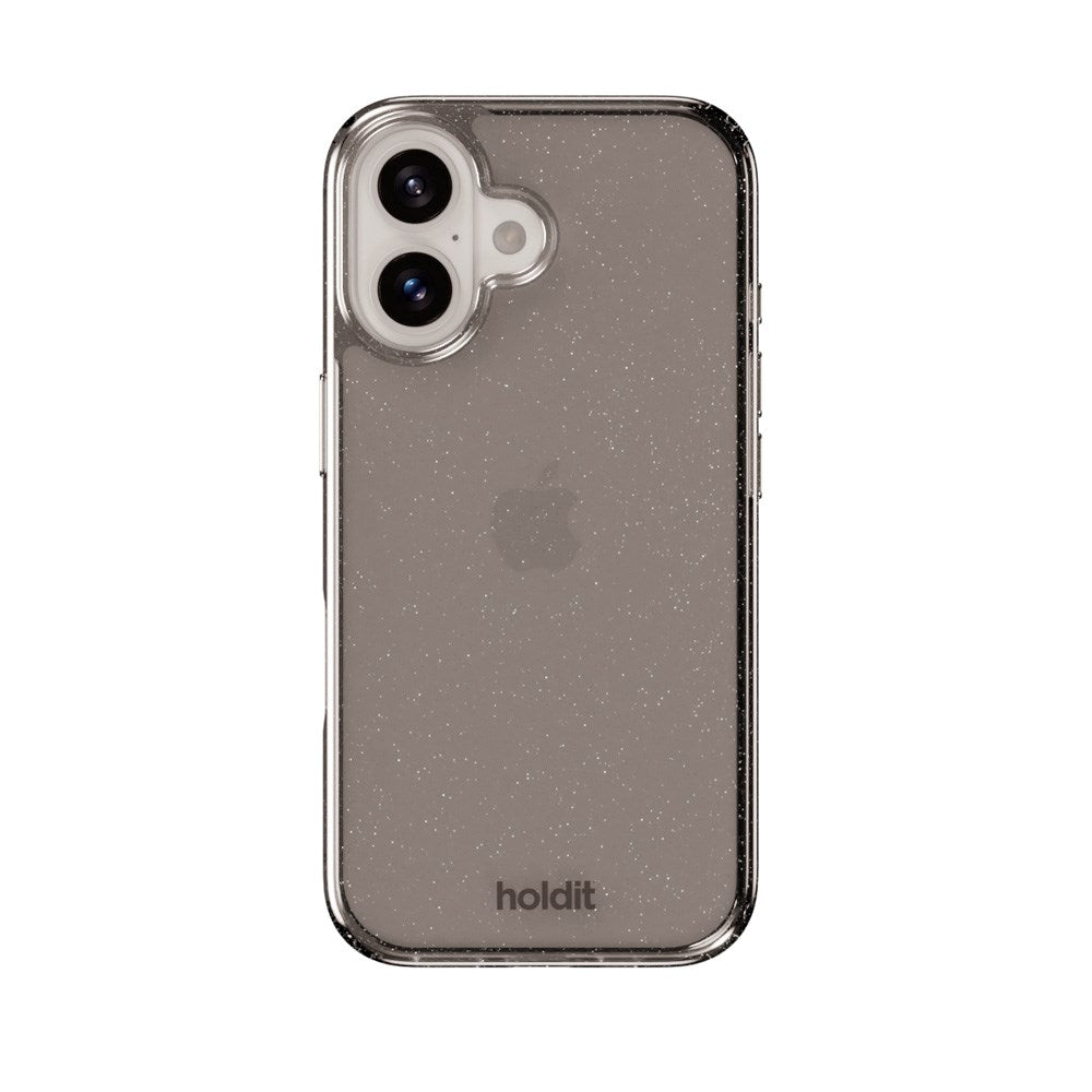 Holdit iPhone 16 Glitter Case - Black