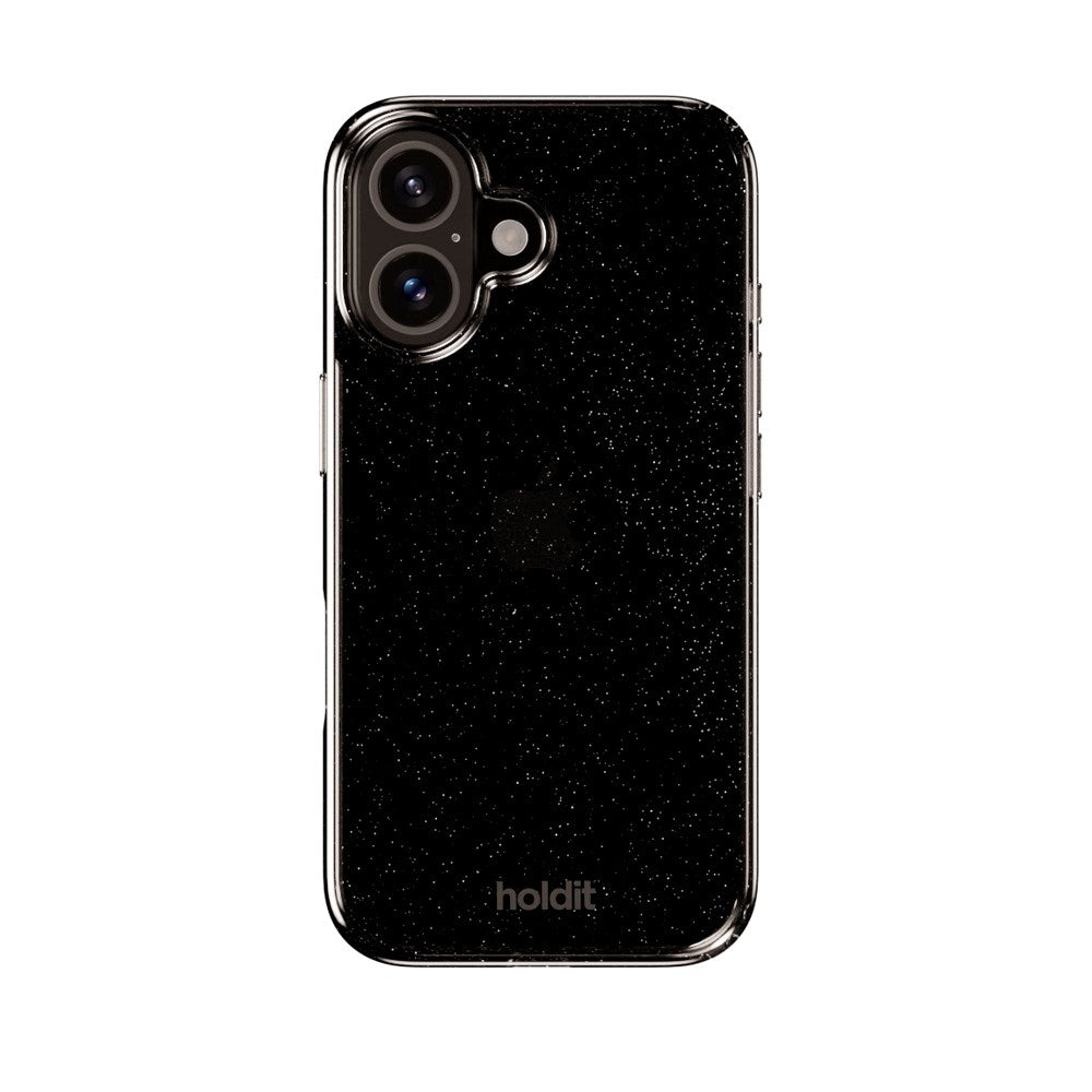 Holdit iPhone 16 Glitter Case - Black