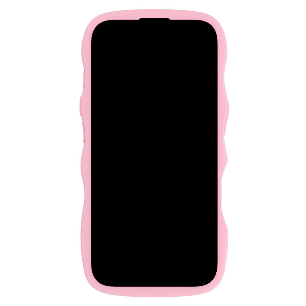 Holdit iPhone 16 Wavy Case - Pink / Transparent