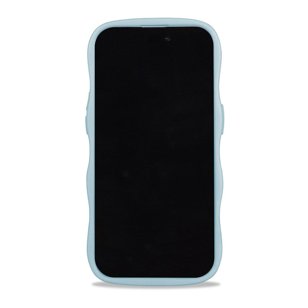 Holdit iPhone 15 Pro Max Wavy Case - Mineral Blue / Transparent