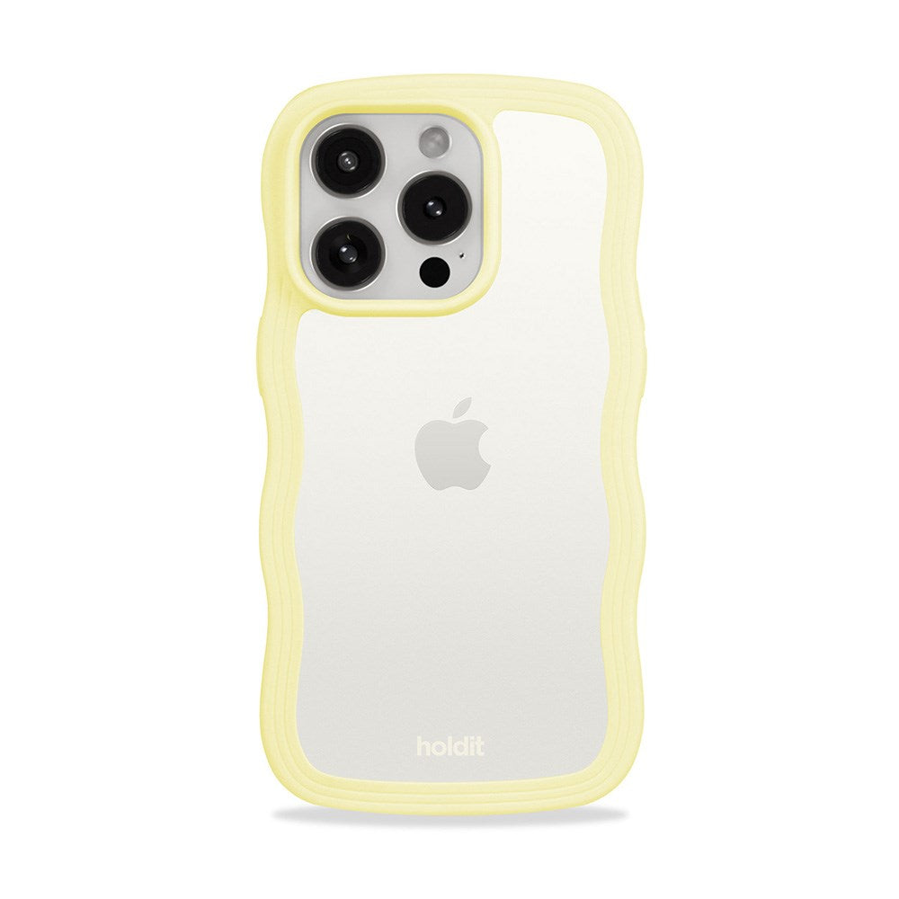 Holdit iPhone 15 Pro Max Wavy Case - Lemonade / Transparent