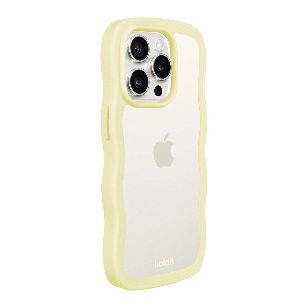 Holdit iPhone 15 Pro Max Wavy Case - Lemonade / Transparent