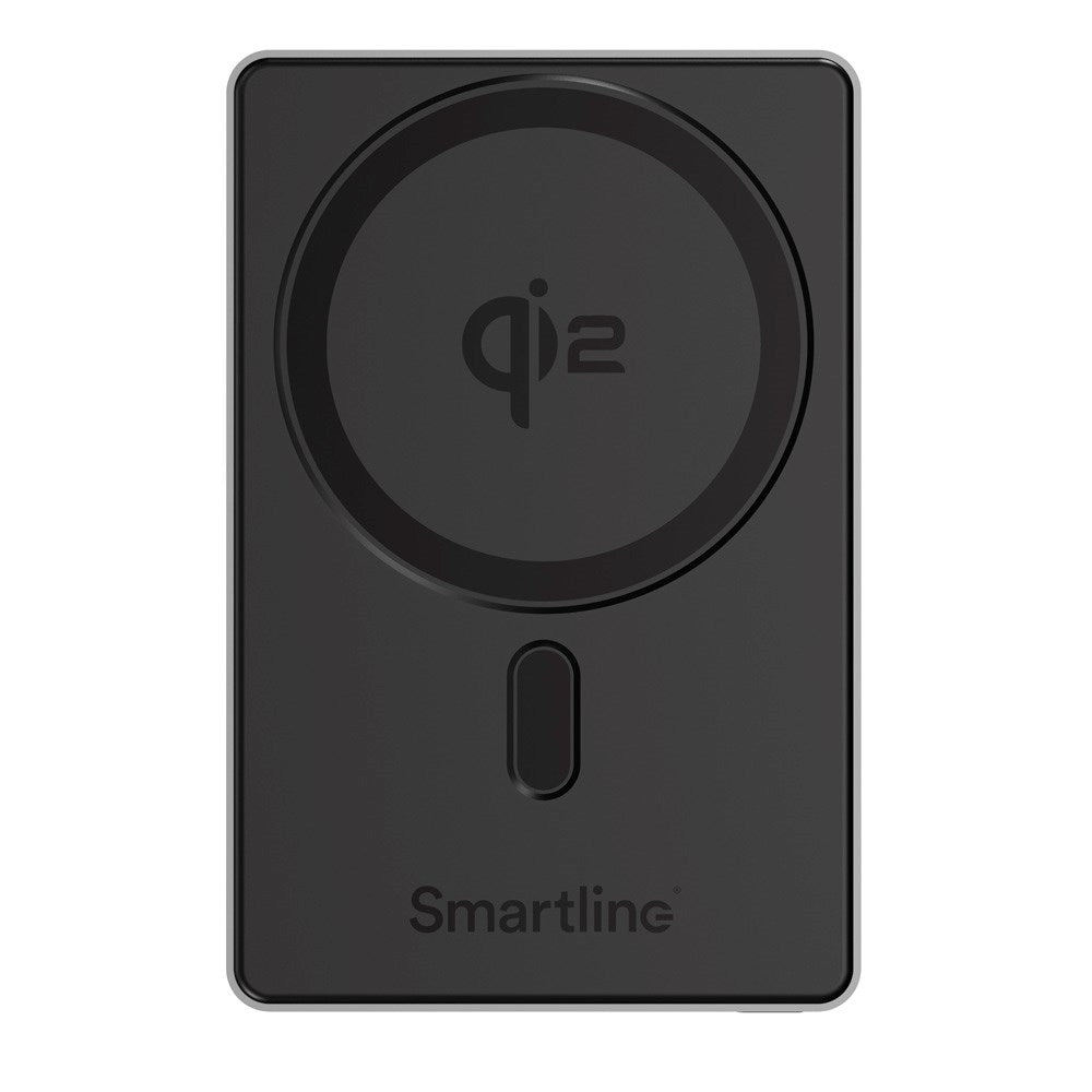 Smartline 15W Power Bank USB-C 5000mAh - Qi2 / MagSafe Compatible - Space Grey