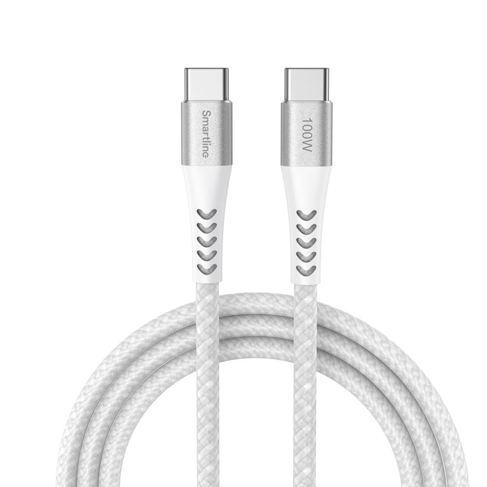 Smartline 100W USB-C to USB-C Cable 2 m. - White
