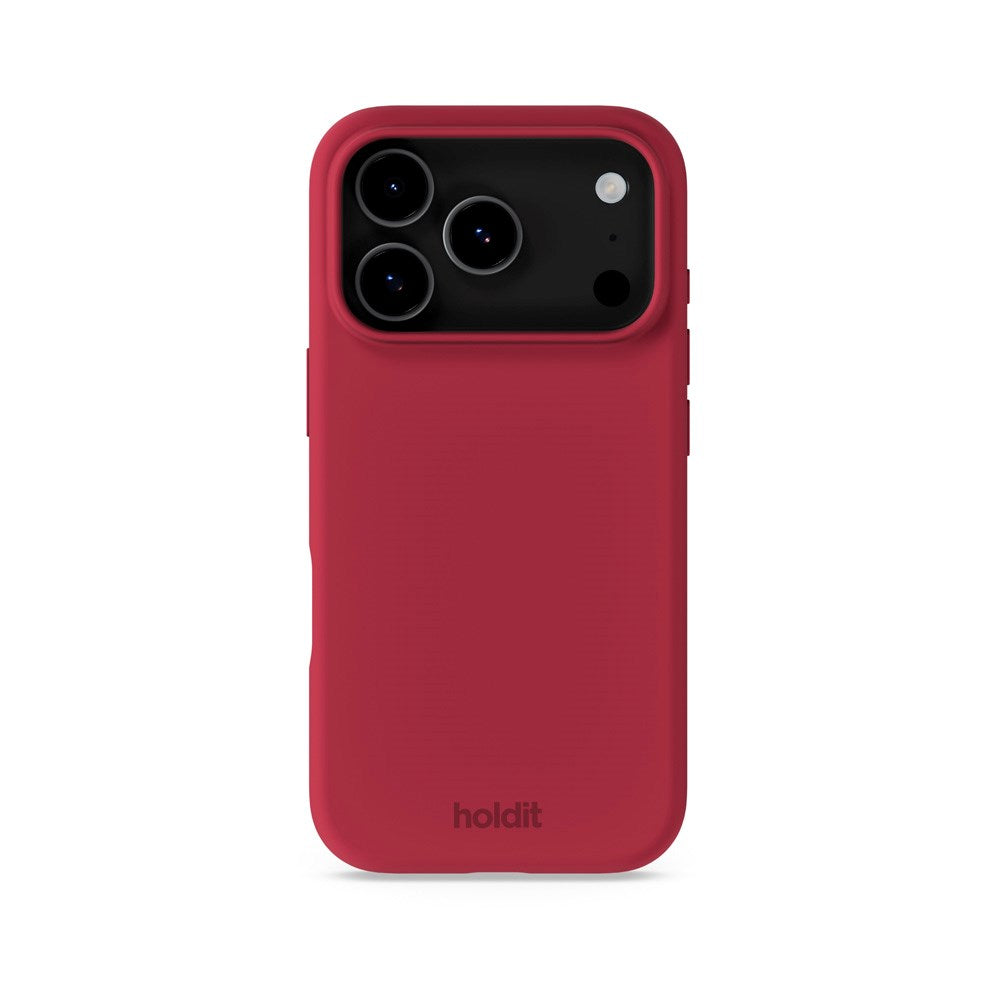 Holdit iPhone 17 Pro Max Soft Touch Silicone Case - Red Velvet