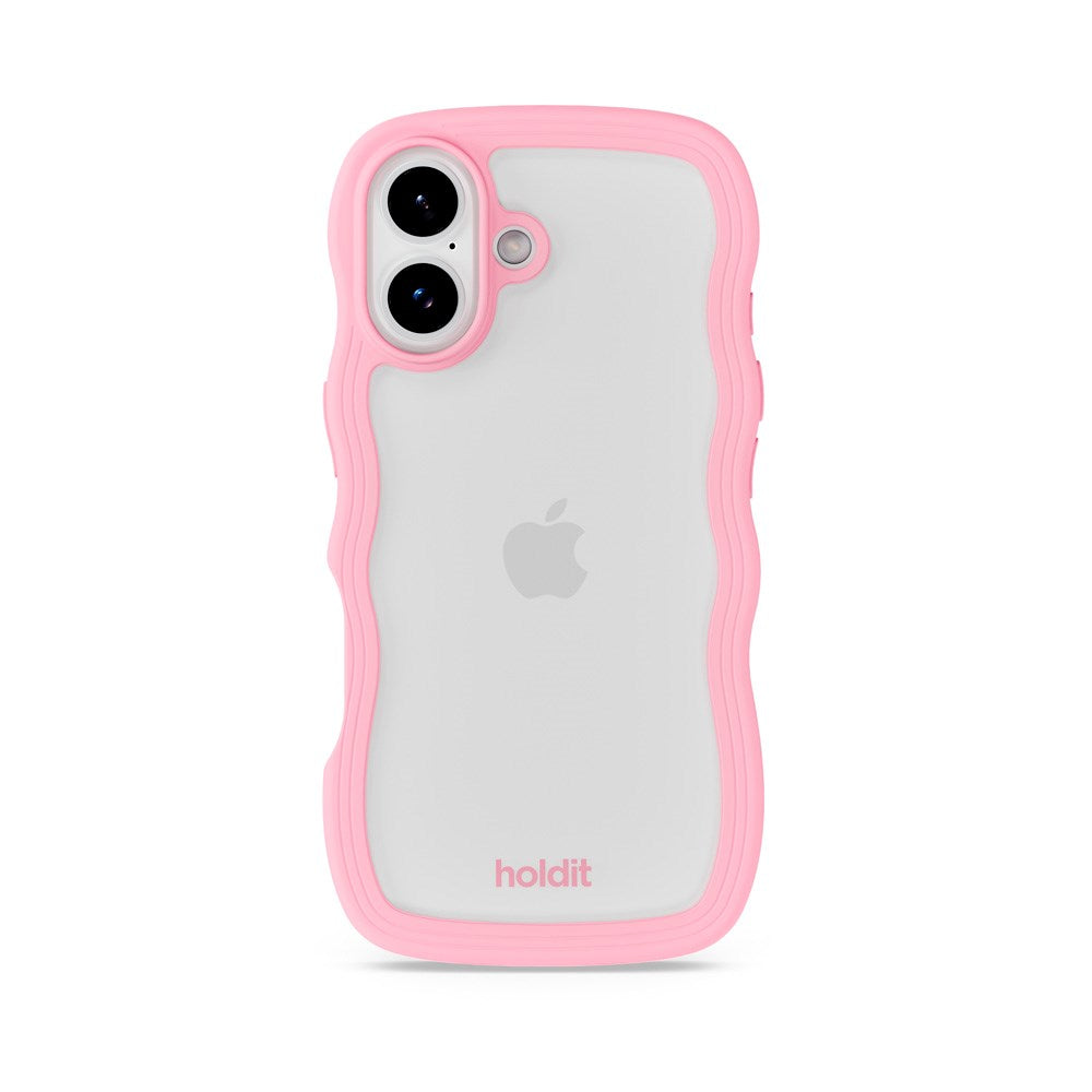 Holdit iPhone 17 Wavy Case - Pink / Transparent