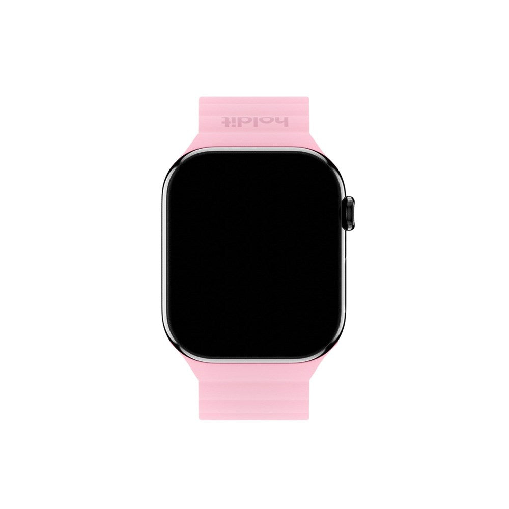 Apple Watch (38/40/SE/41/42mm) Holdit Silicone Magnet Watch Strap - Pink / Beige