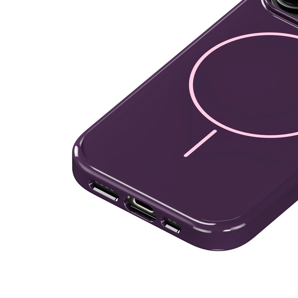 Holdit iPhone 16 Pro Mono Case - MagSafe Compatible - Deep Plum / Pink