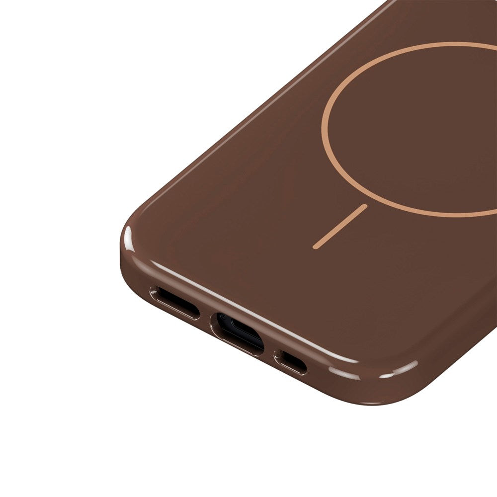 Holdit iPhone 16e / 15 / 14 / 13 Mono Case - MagSafe Compatible - Chocolate / Beige