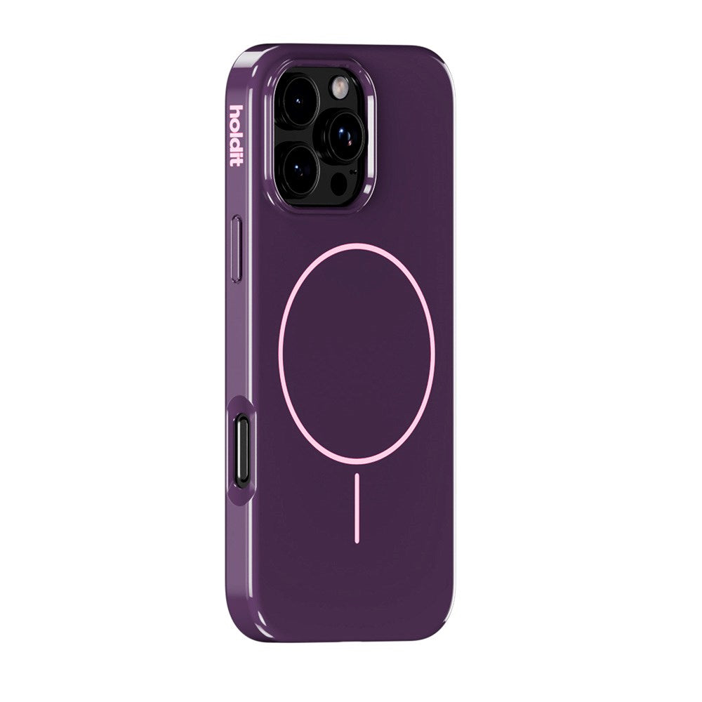 Holdit iPhone 16 Pro Max Mono Case - MagSafe Compatible - Deep Plum / Pink